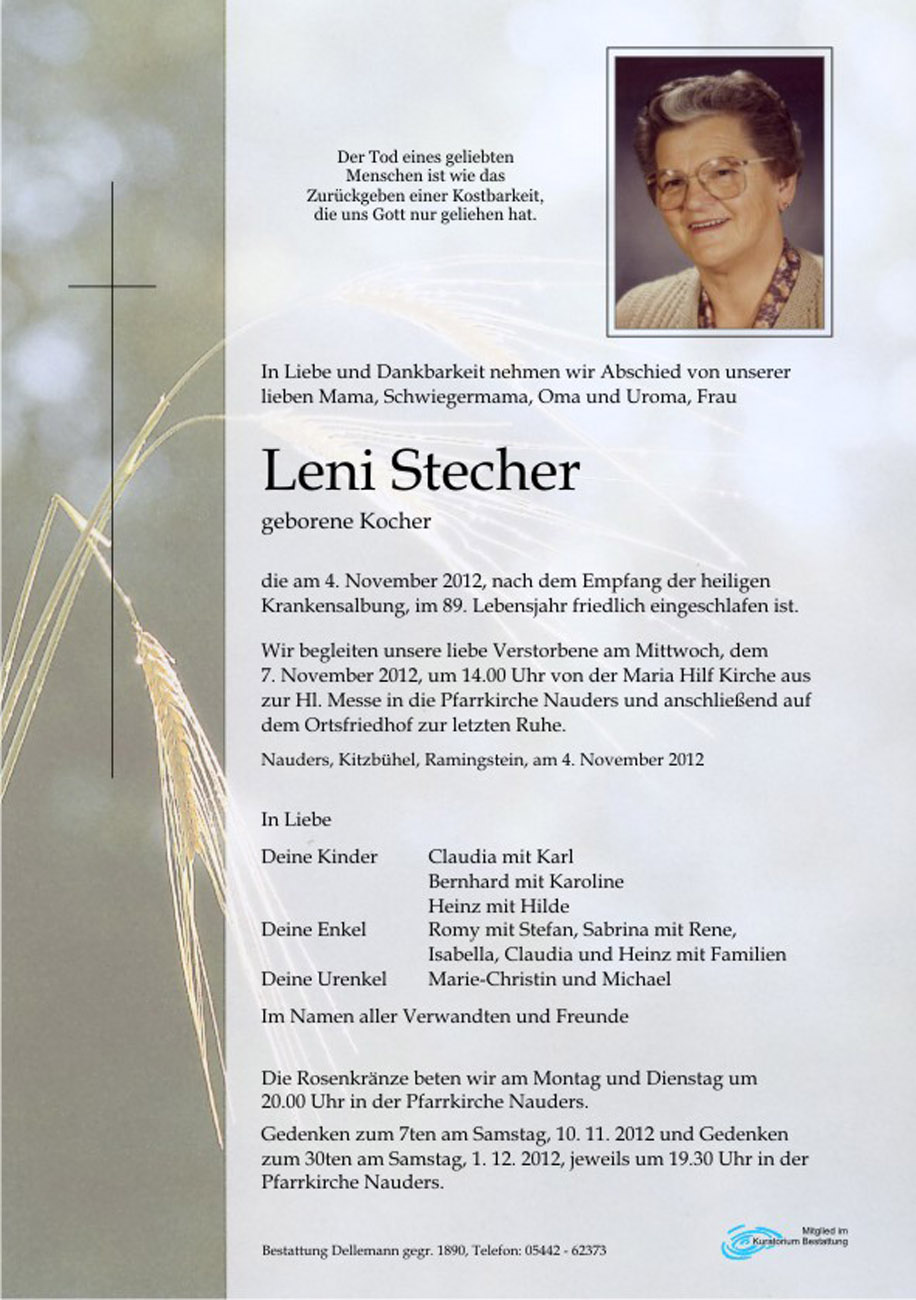   Leni Stecher
