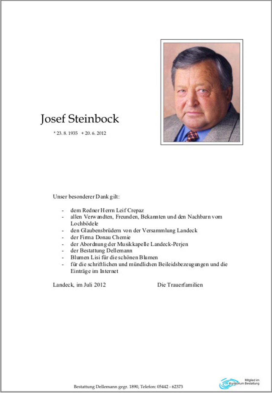   Josef Steinbock