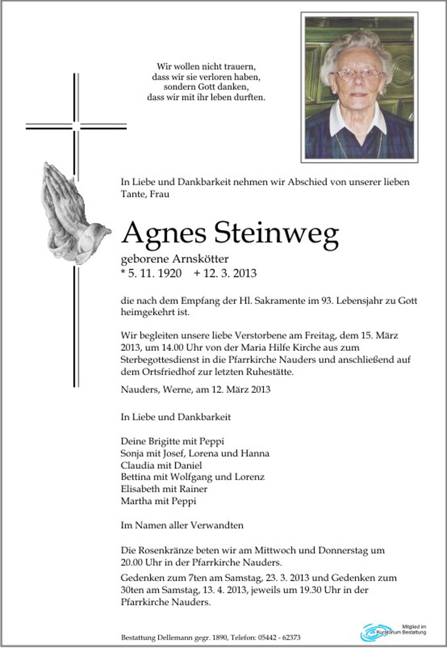   Agnes Steinweg