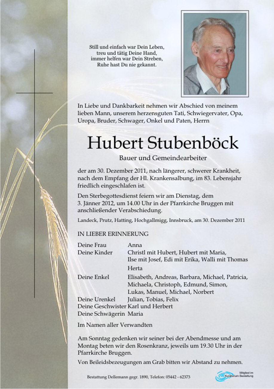   Hubert Stubenböck