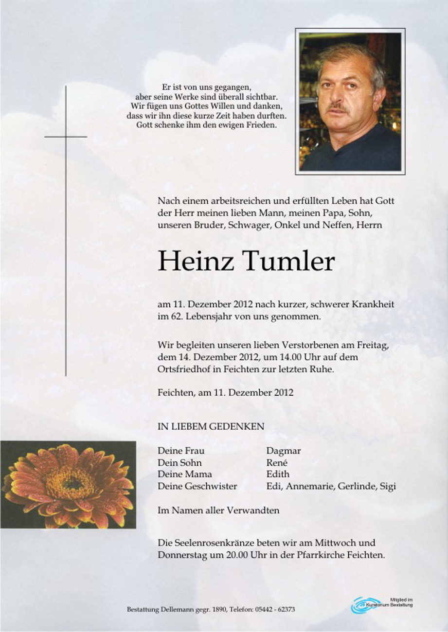   Heinz Tumler