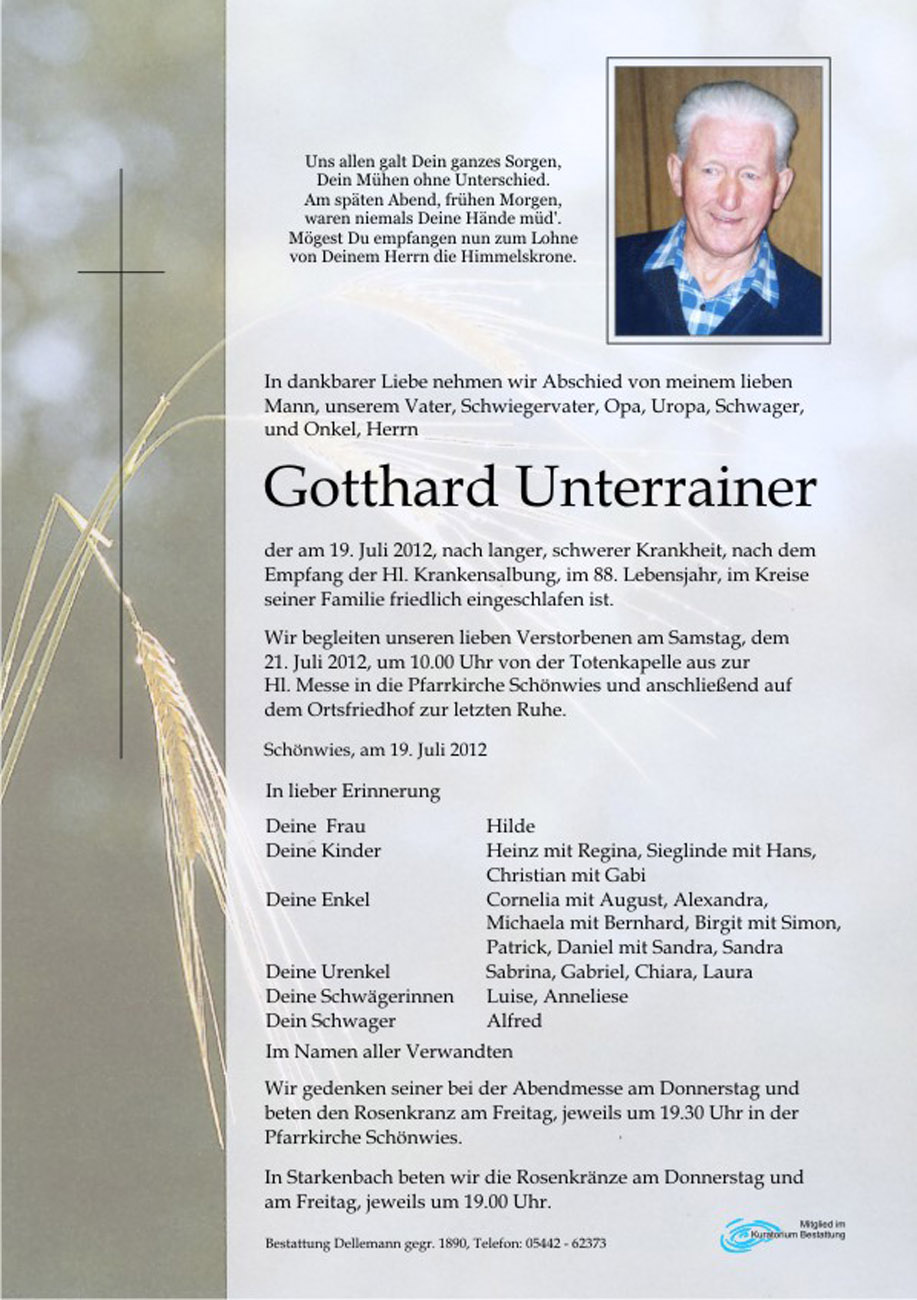   Gotthard Unterrainer
