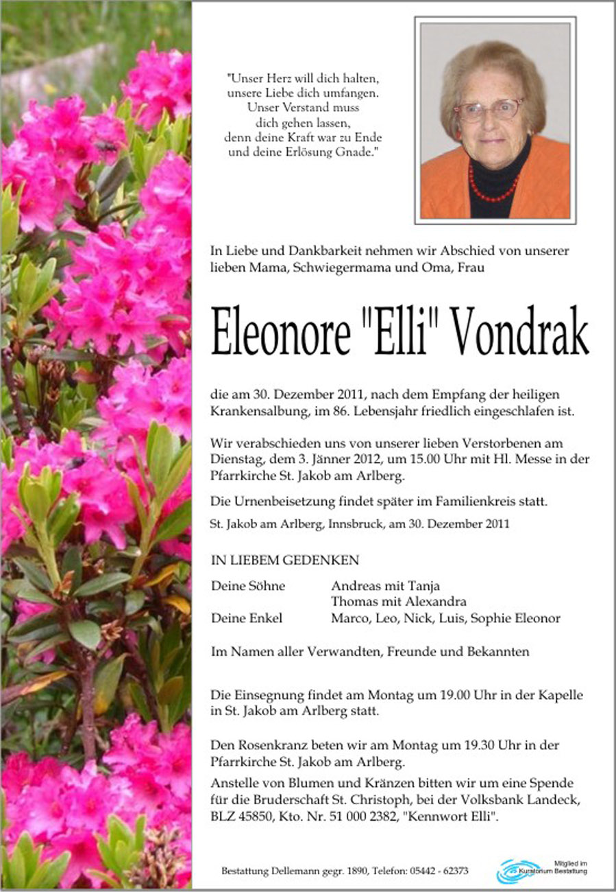   Eleonore "Elli" Vondrak