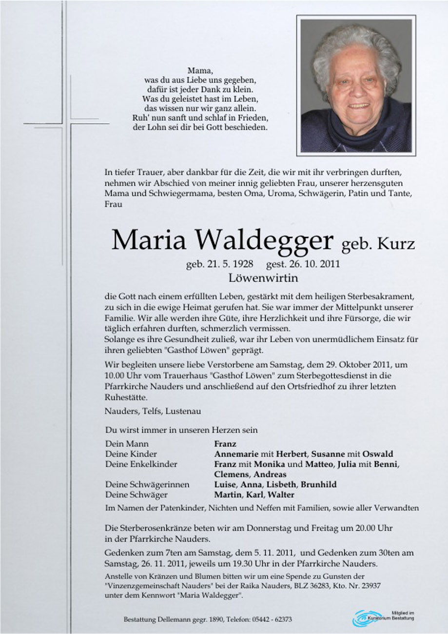   Maria Waldegger
