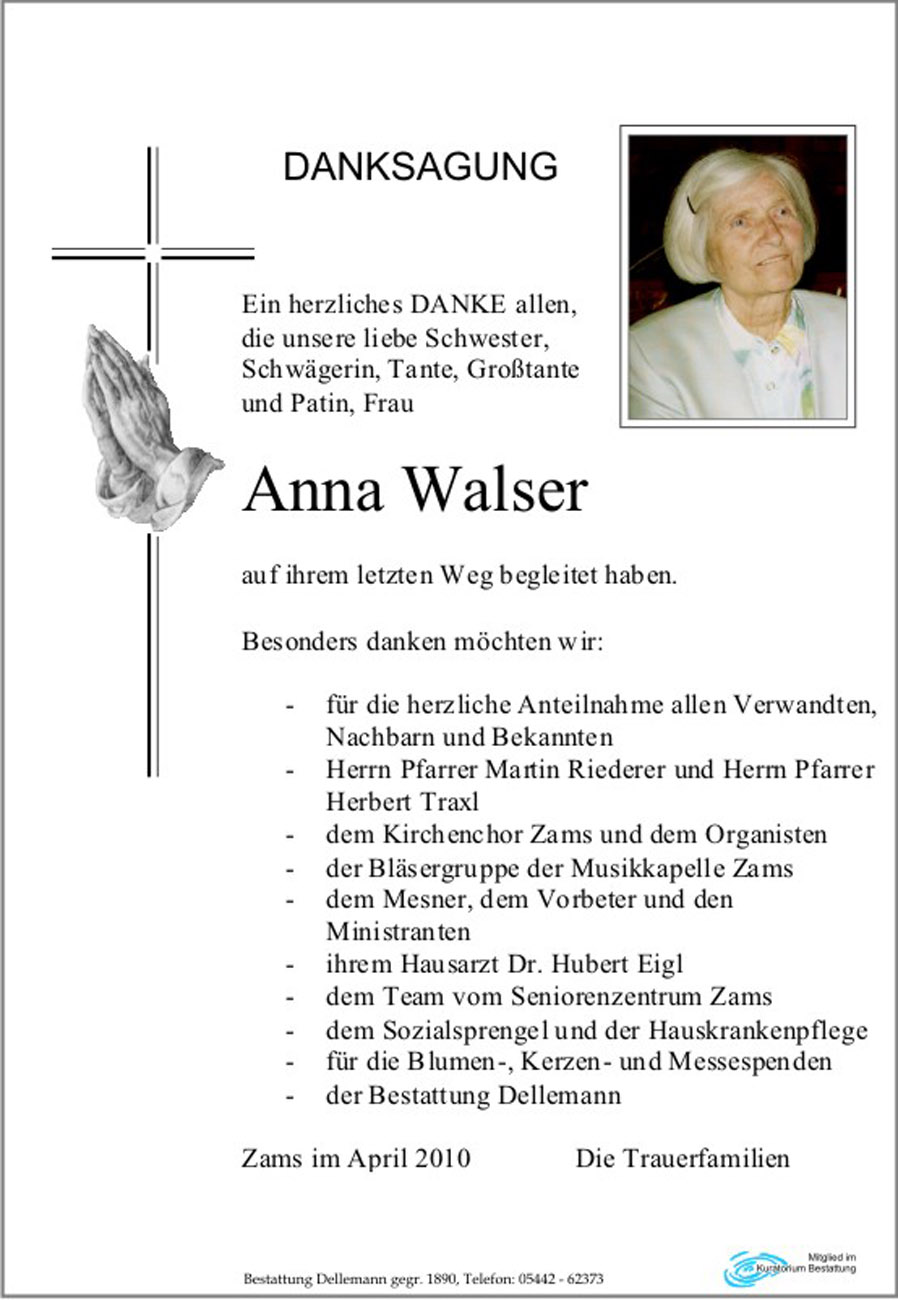   Anna Walser