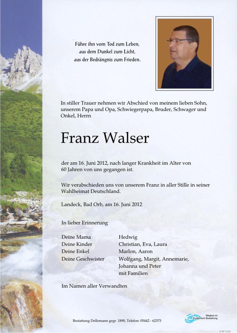   Franz Walser