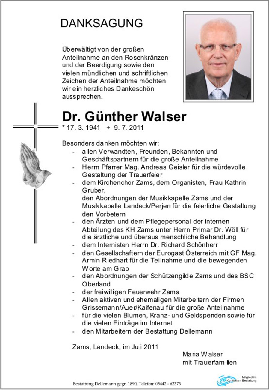   Dr. Günther Walser
