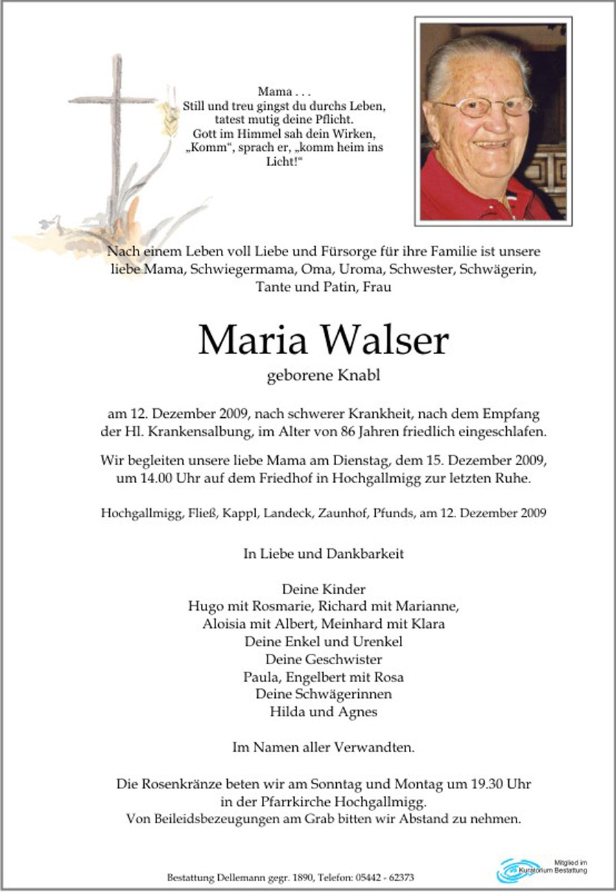   Maria Walser