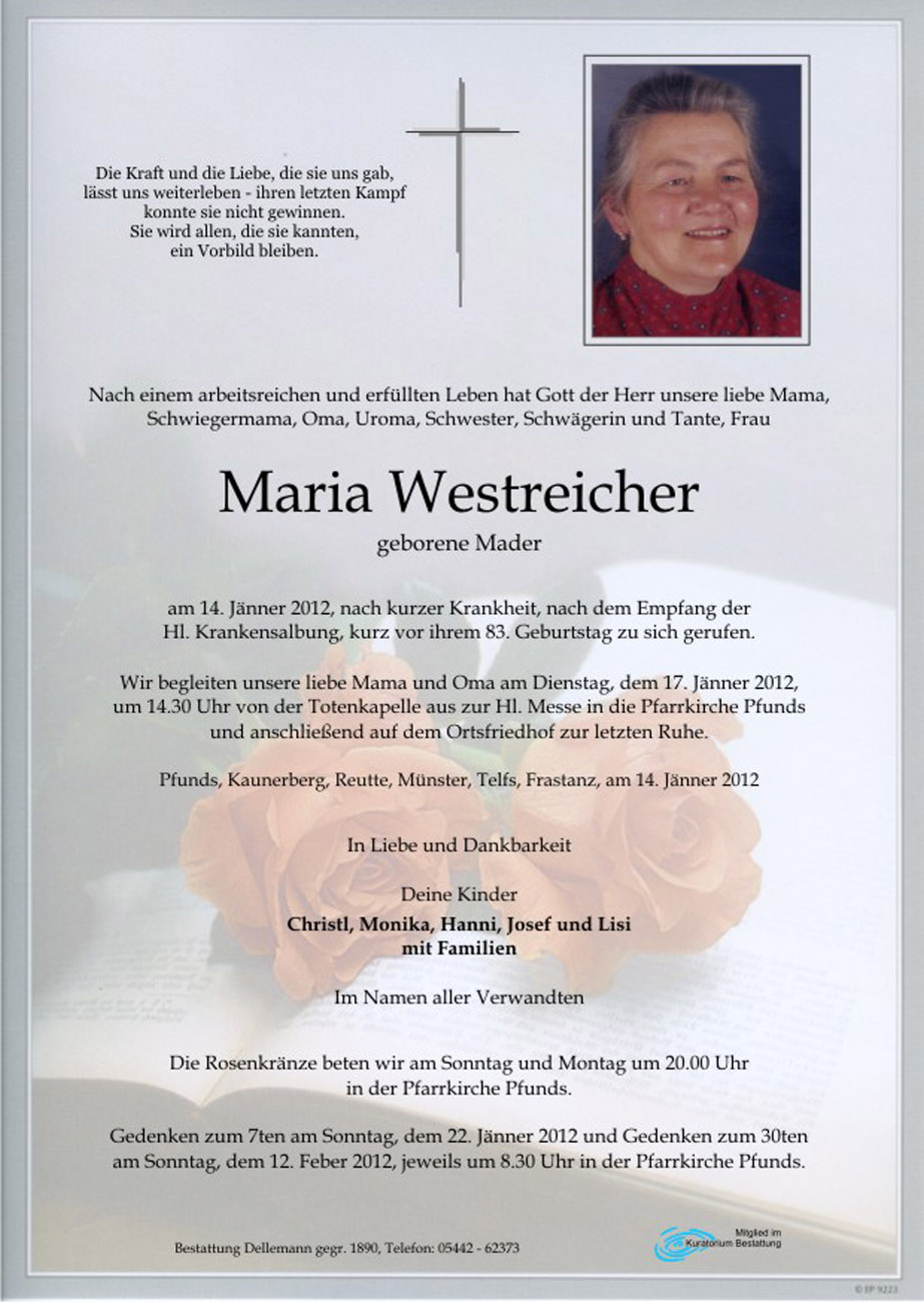   Maria Westreicher