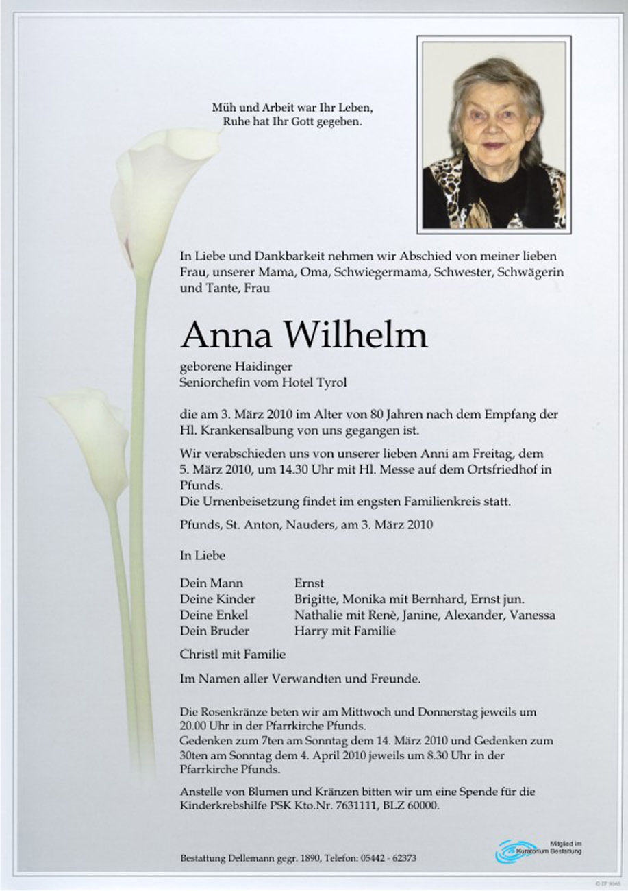   Anna Wilhelm