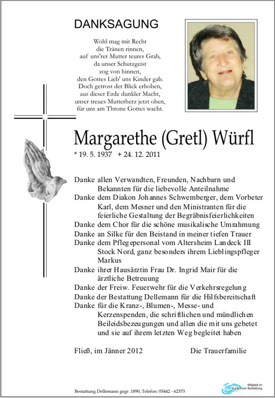   Margarethe (Gretl) Würfl