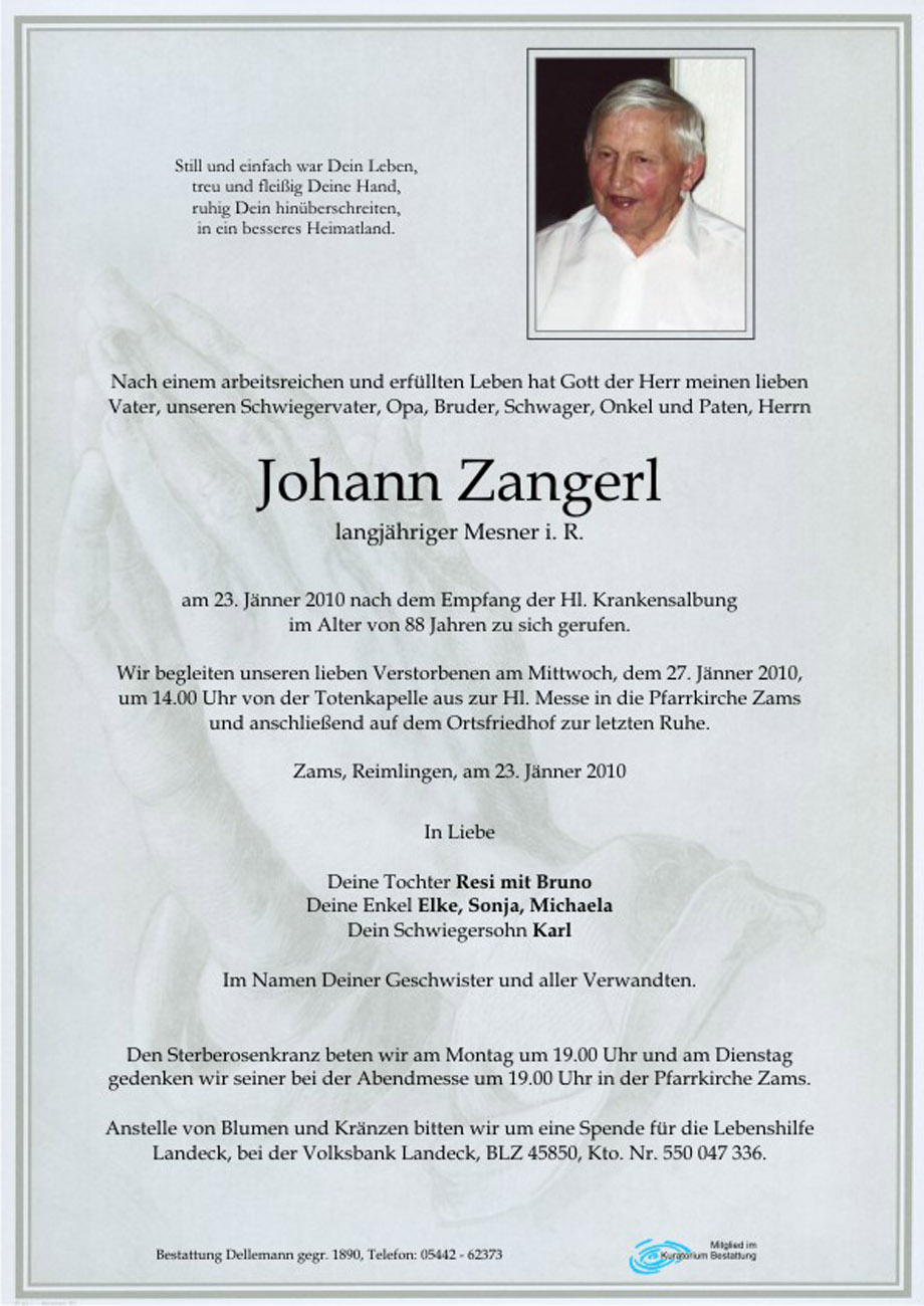   Johann Zangerl