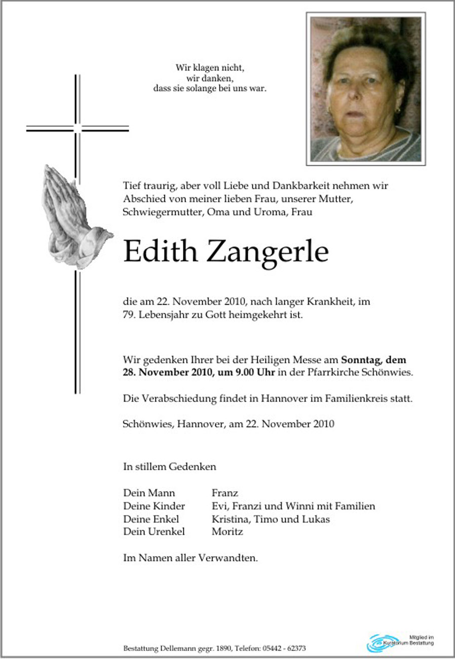   Edith Zangerle