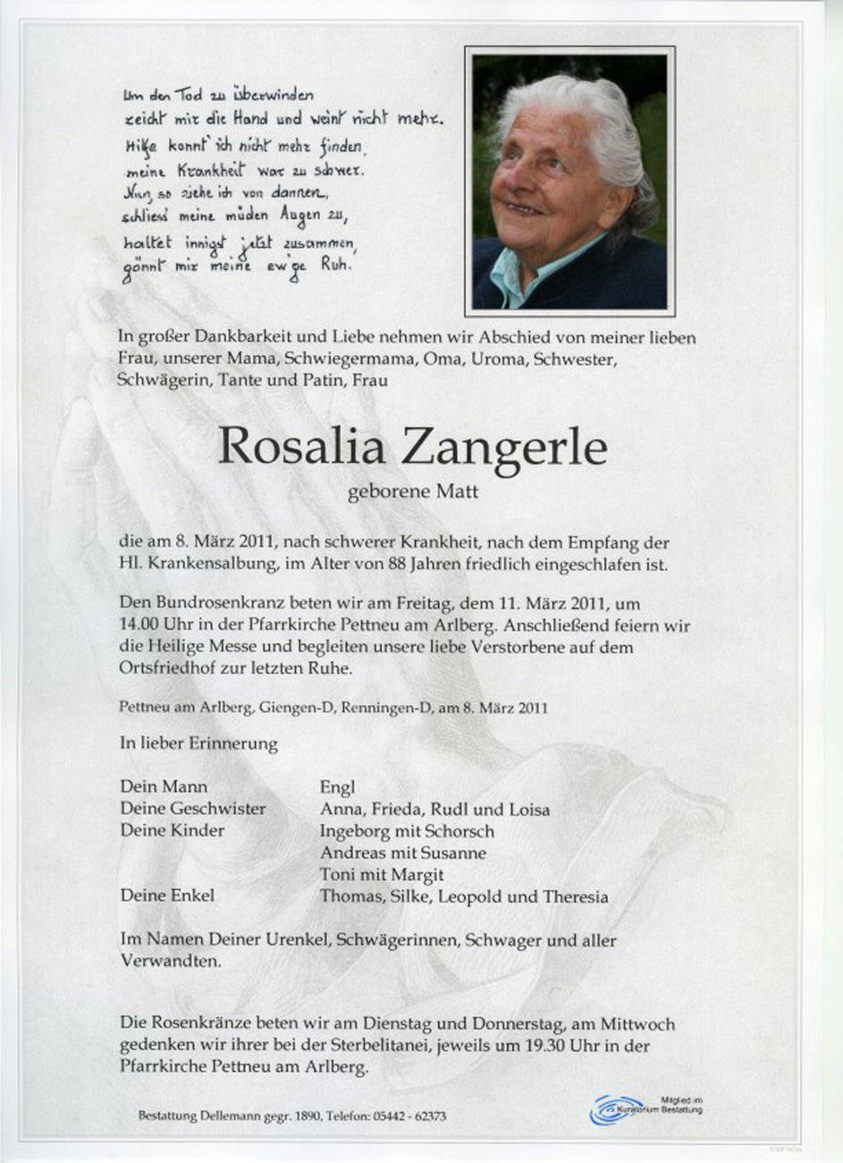   Rosalia Zangerle