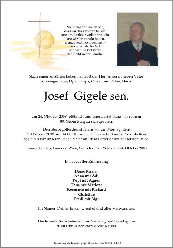    Josef Gigele sen.