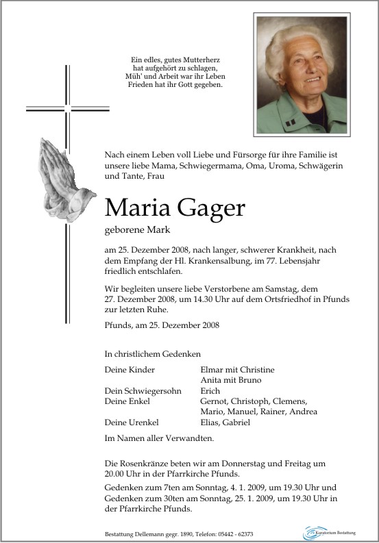    Maria Gager